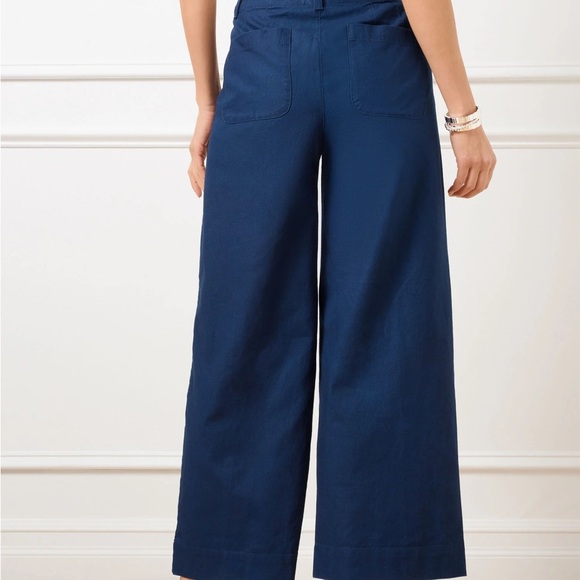 Talbots WIDE CROP PATCH POCKET WASHED BLUE LINEN PANTS size 12
Indigo - Picture 10 of 11